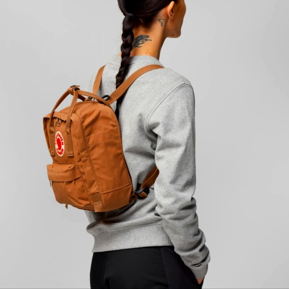 FJALLRAVEN Kånken Unisex Young And Adult Terracota Brown Mini Backpack NWOT - Picture 11 of 12